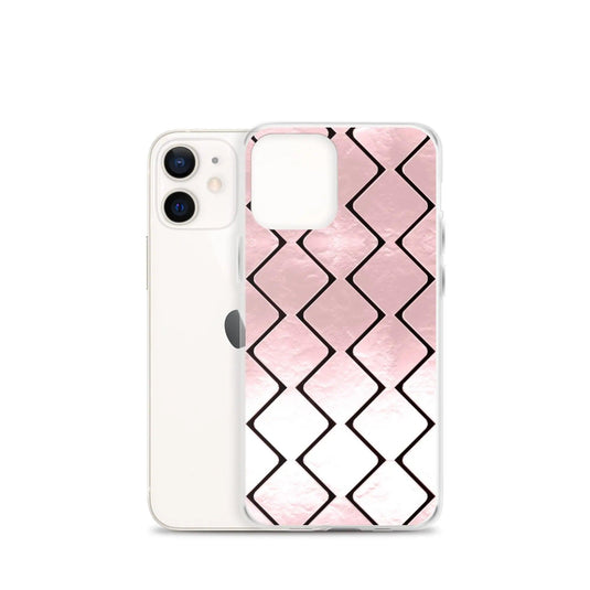 Metal Rose Golden Grid Flexible Clear iPhone Case Bump Resistant Corners CREATIVETECH