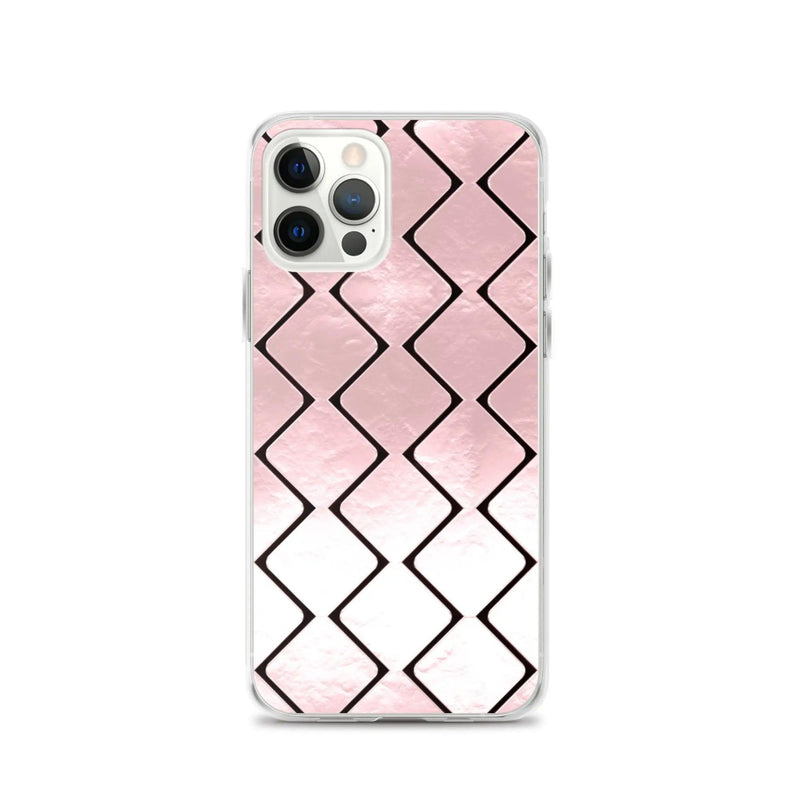Load image into Gallery viewer, Metal Rose Golden Grid Flexible Clear iPhone Case Bump Resistant Corners CREATIVETECH