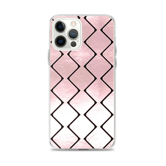 Metal Rose Golden Grid Flexible Clear iPhone Case Bump Resistant Corners CREATIVETECH