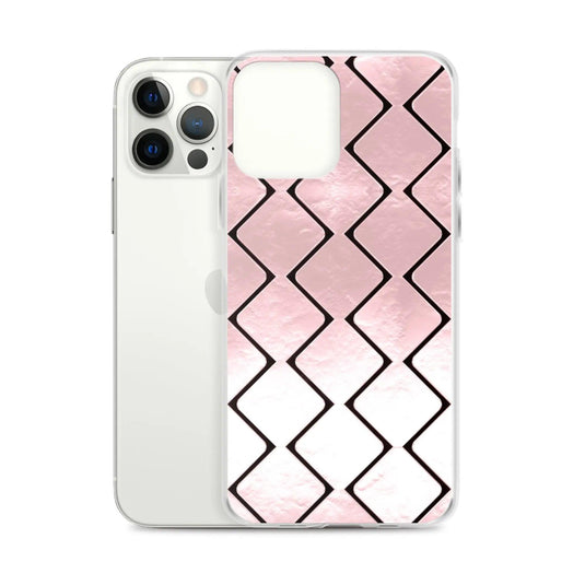 Metal Rose Golden Grid Flexible Clear iPhone Case Bump Resistant Corners CREATIVETECH