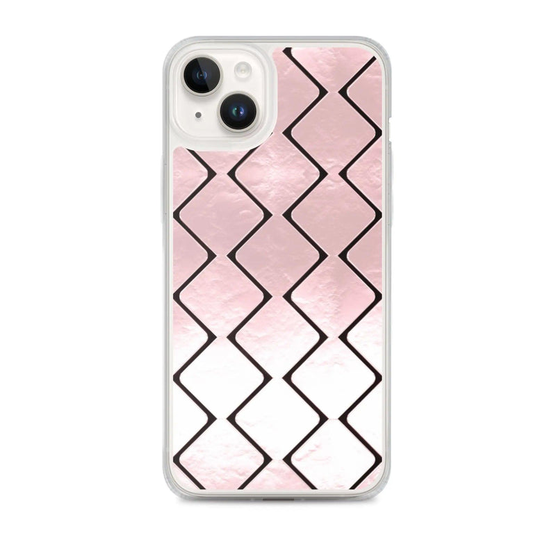Load image into Gallery viewer, Metal Rose Golden Grid Flexible Clear iPhone Case Bump Resistant Corners CREATIVETECH