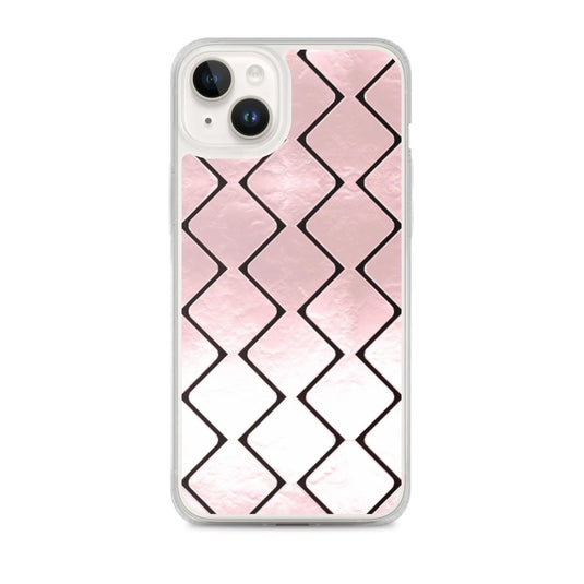 Metal Rose Golden Grid Flexible Clear iPhone Case Bump Resistant Corners CREATIVETECH