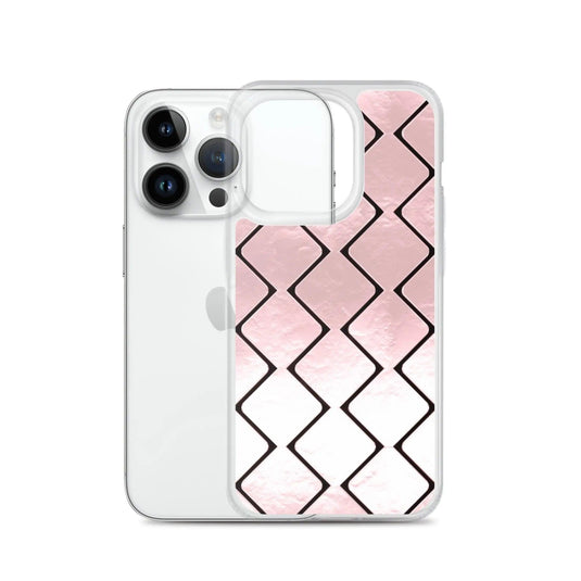 Metal Rose Golden Grid Flexible Clear iPhone Case Bump Resistant Corners CREATIVETECH
