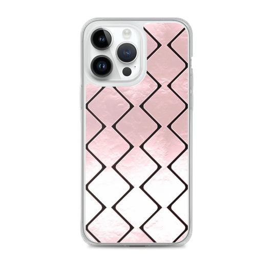 Metal Rose Golden Grid Flexible Clear iPhone Case Bump Resistant Corners CREATIVETECH