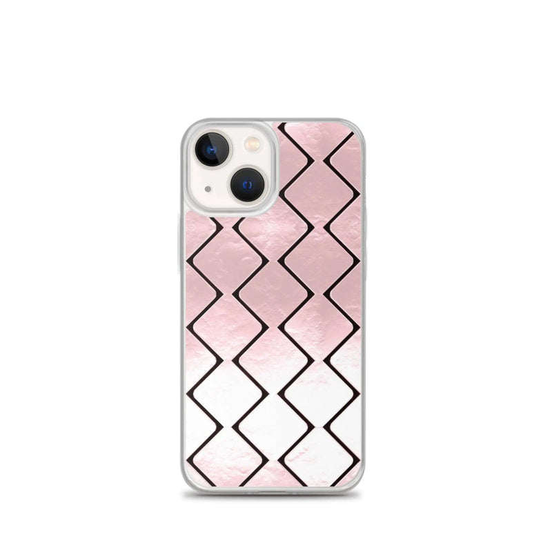 Load image into Gallery viewer, Metal Rose Golden Grid Flexible Clear iPhone Case Bump Resistant Corners CREATIVETECH