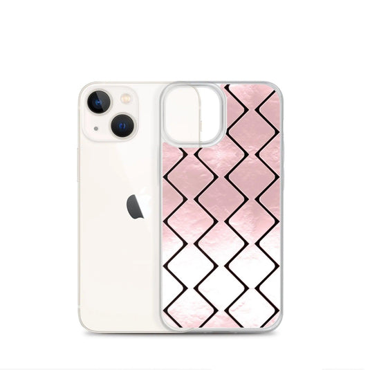Metal Rose Golden Grid Flexible Clear iPhone Case Bump Resistant Corners CREATIVETECH