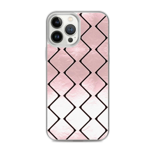 Metal Rose Golden Grid Flexible Clear iPhone Case Bump Resistant Corners CREATIVETECH