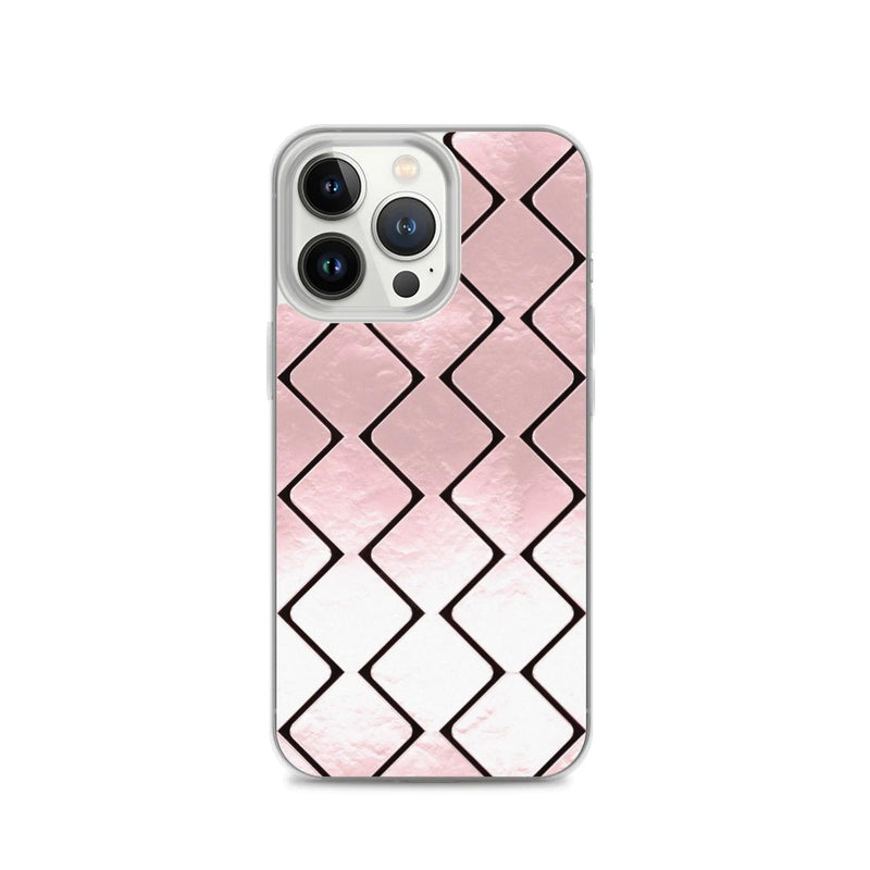 Load image into Gallery viewer, Metal Rose Golden Grid Flexible Clear iPhone Case Bump Resistant Corners CREATIVETECH