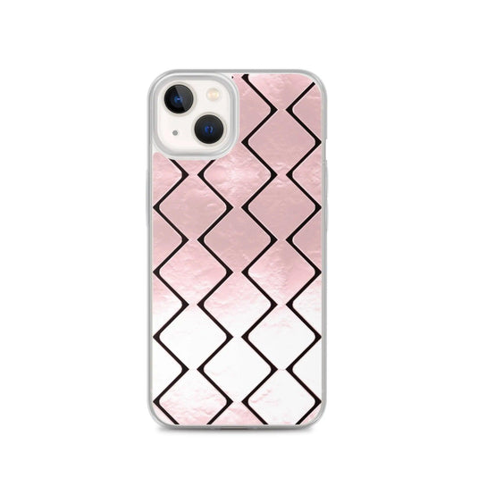 Metal Rose Golden Grid Flexible Clear iPhone Case Bump Resistant Corners CREATIVETECH