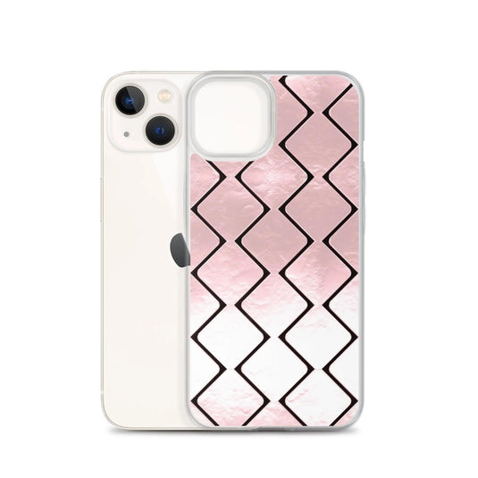 Metal Rose Golden Grid Flexible Clear iPhone Case Bump Resistant Corners CREATIVETECH