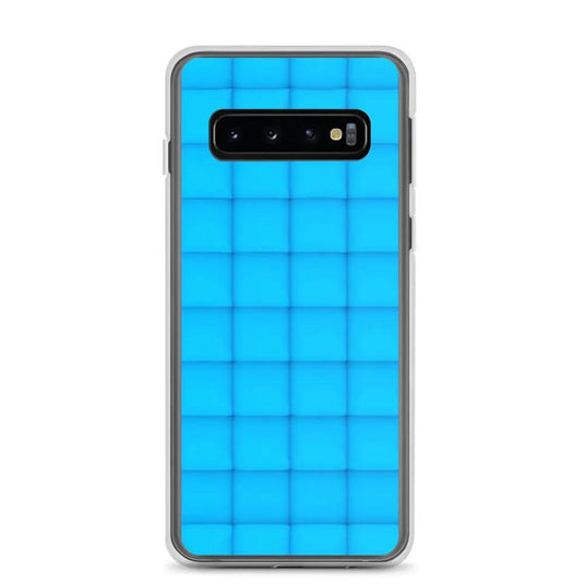 Neon Blue Squishy Style Flexible Clear Samsung Case Bump Resistant Corners CREATIVETECH