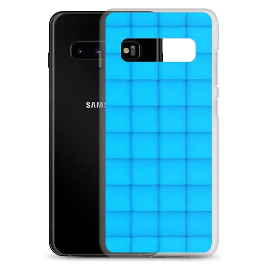 Neon Blue Squishy Style Flexible Clear Samsung Case Bump Resistant Corners CREATIVETECH