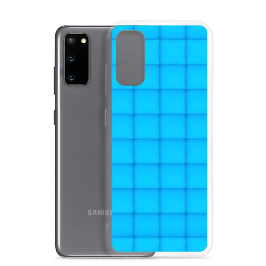 Neon Blue Squishy Style Flexible Clear Samsung Case Bump Resistant Corners CREATIVETECH