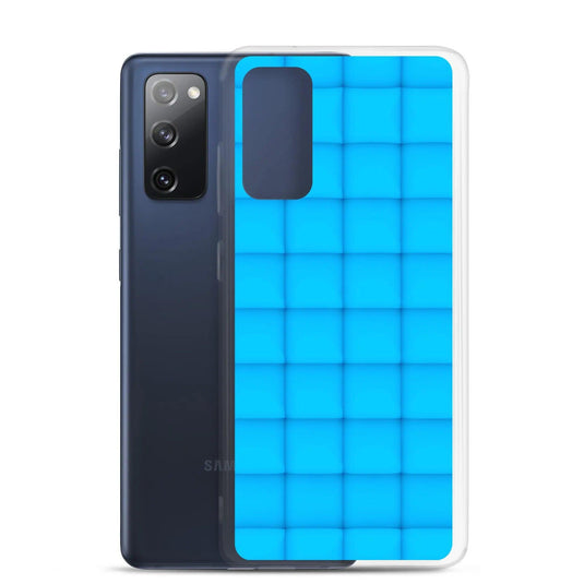 Neon Blue Squishy Style Flexible Clear Samsung Case Bump Resistant Corners CREATIVETECH