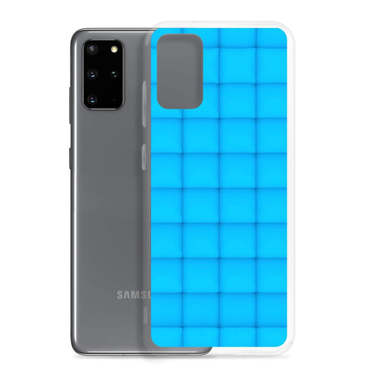 Neon Blue Squishy Style Flexible Clear Samsung Case Bump Resistant Corners CREATIVETECH