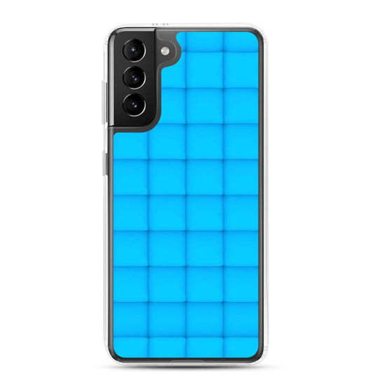 Neon Blue Squishy Style Flexible Clear Samsung Case Bump Resistant Corners CREATIVETECH