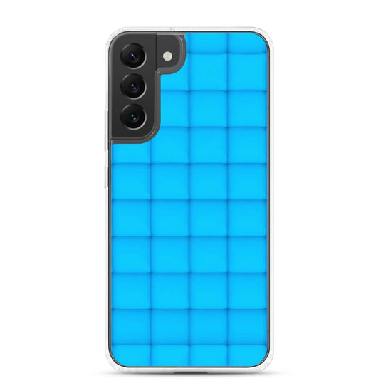 Neon Blue Squishy Style Flexible Clear Samsung Case Bump Resistant Corners CREATIVETECH
