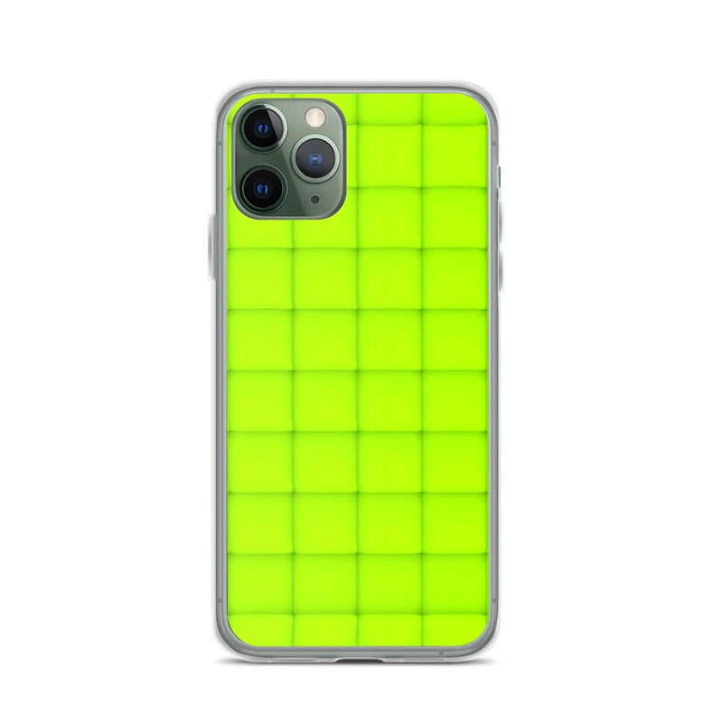 Load image into Gallery viewer, Neon Green Squishy Flexible Clear iPhone Case Bump Resistant Corners CREATIVETECH