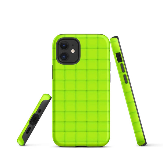 Neon Green Squishy Style Double Layered Impact Resistant Tough iPhone Case 3D Wrap Matte or Glossy Finish CREATIVETECH