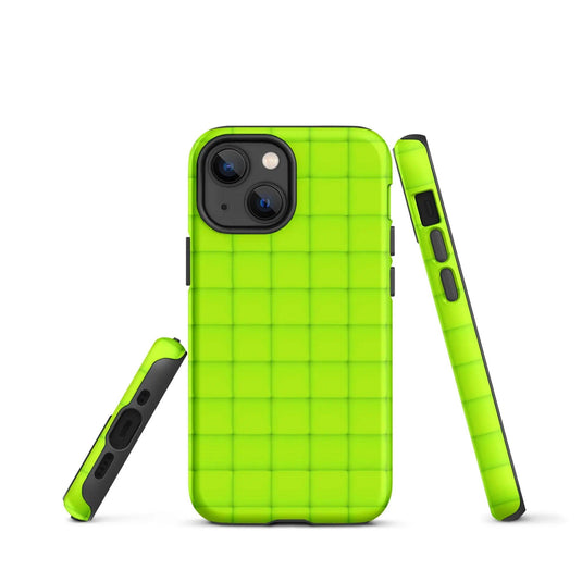 Neon Green Squishy Style Double Layered Impact Resistant Tough iPhone Case 3D Wrap Matte or Glossy Finish CREATIVETECH