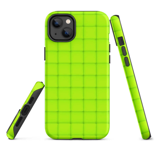 Neon Green Squishy Style Double Layered Impact Resistant Tough iPhone Case 3D Wrap Matte or Glossy Finish CREATIVETECH