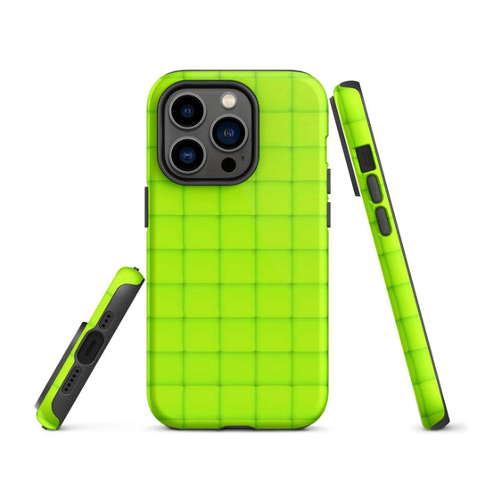 Neon Green Squishy Style Double Layered Impact Resistant Tough iPhone Case 3D Wrap Matte or Glossy Finish CREATIVETECH