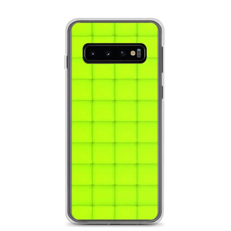 Load image into Gallery viewer, Neon Green Squishy Style Flexible Clear Samsung Case Bump Resistant Corners CREATIVETECH