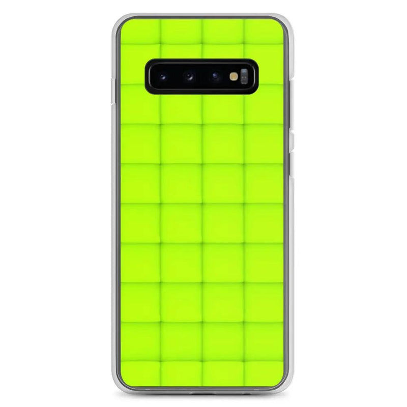 Load image into Gallery viewer, Neon Green Squishy Style Flexible Clear Samsung Case Bump Resistant Corners CREATIVETECH