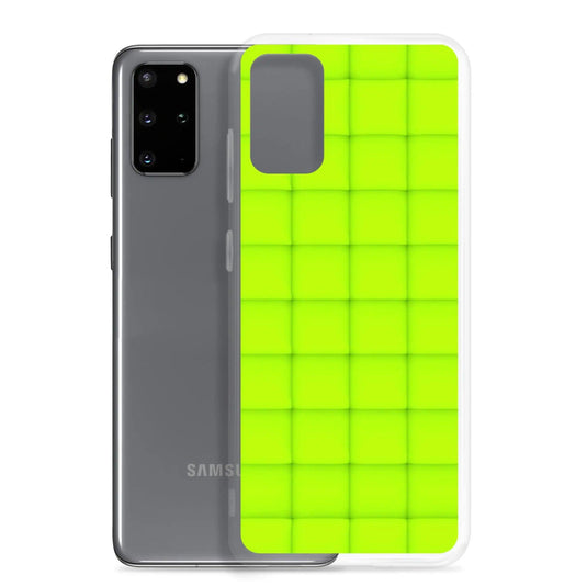 Neon Green Squishy Style Flexible Clear Samsung Case Bump Resistant Corners CREATIVETECH