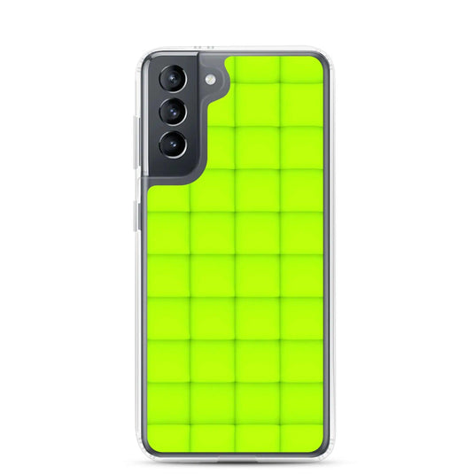 Neon Green Squishy Style Flexible Clear Samsung Case Bump Resistant Corners CREATIVETECH
