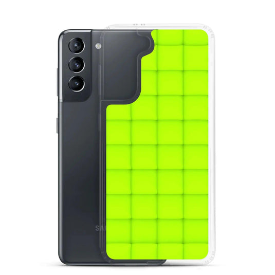 Neon Green Squishy Style Flexible Clear Samsung Case Bump Resistant Corners CREATIVETECH