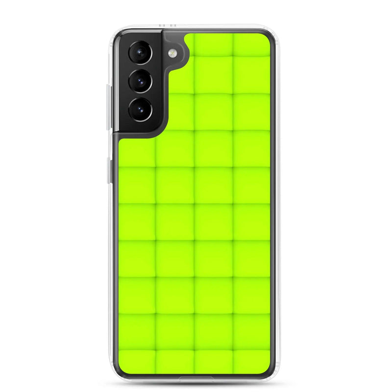Load image into Gallery viewer, Neon Green Squishy Style Flexible Clear Samsung Case Bump Resistant Corners CREATIVETECH