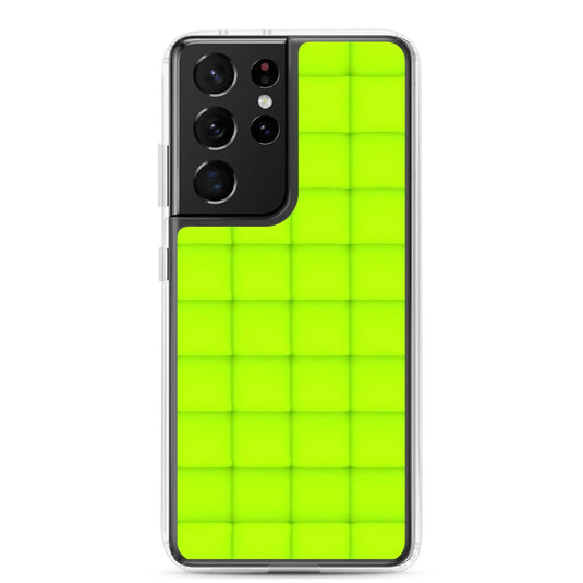 Neon Green Squishy Style Flexible Clear Samsung Case Bump Resistant Corners CREATIVETECH