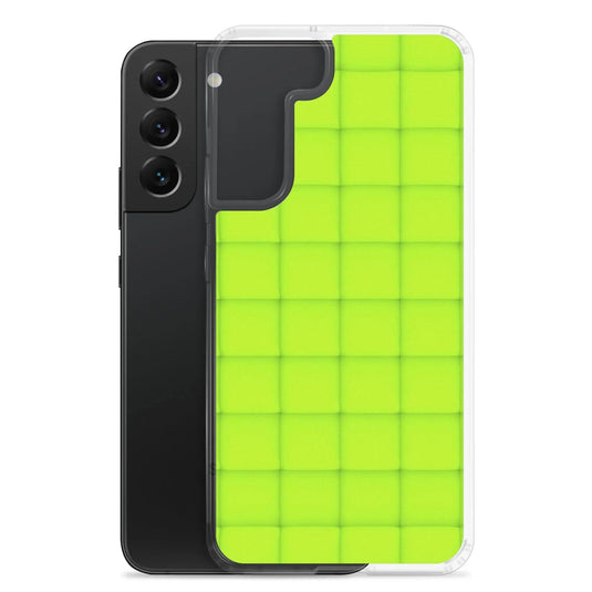 Neon Green Squishy Style Flexible Clear Samsung Case Bump Resistant Corners CREATIVETECH