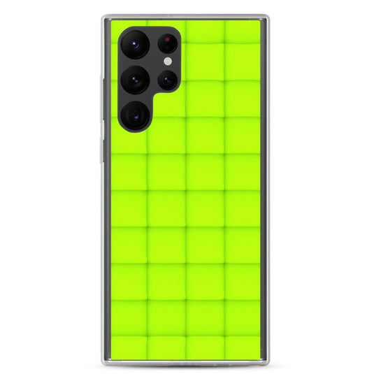 Neon Green Squishy Style Flexible Clear Samsung Case Bump Resistant Corners CREATIVETECH