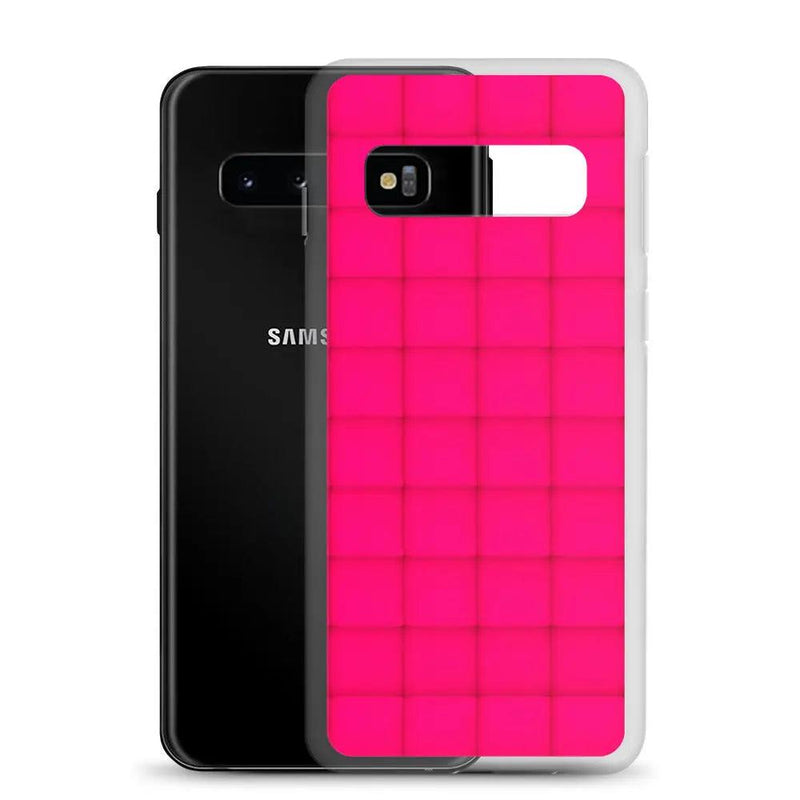 Load image into Gallery viewer, Neon Red Squishy Style Flexible Clear Samsung Case Bump Resistant Corners CREATIVETECH