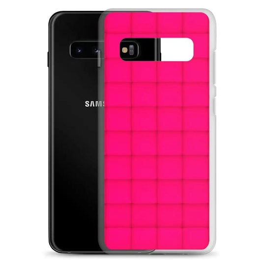 Neon Red Squishy Style Flexible Clear Samsung Case Bump Resistant Corners CREATIVETECH
