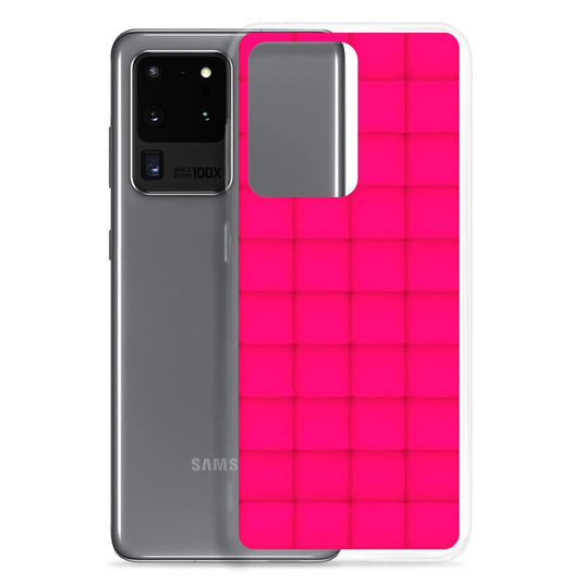Neon Red Squishy Style Flexible Clear Samsung Case Bump Resistant Corners CREATIVETECH