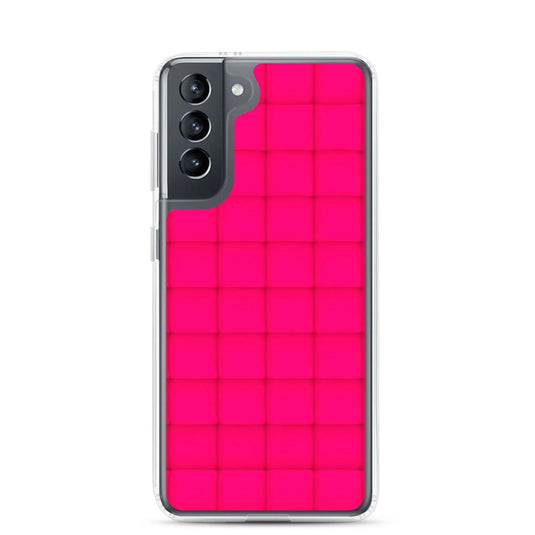 Neon Red Squishy Style Flexible Clear Samsung Case Bump Resistant Corners CREATIVETECH