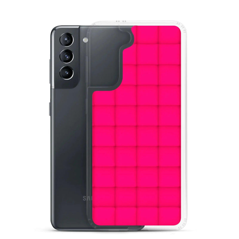 Load image into Gallery viewer, Neon Red Squishy Style Flexible Clear Samsung Case Bump Resistant Corners CREATIVETECH