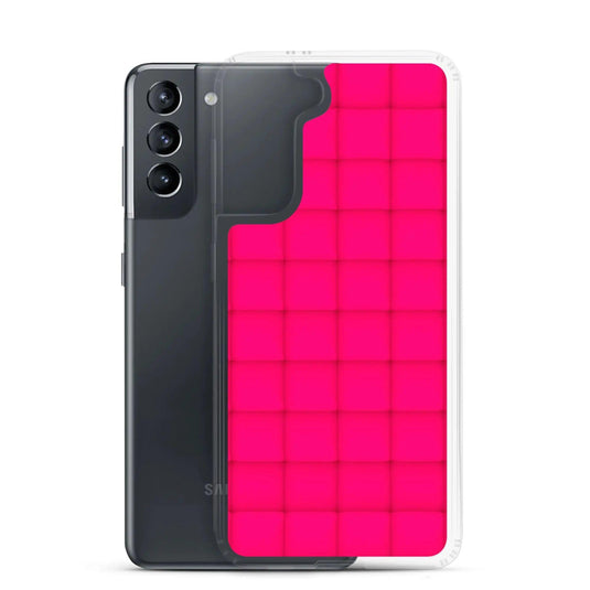 Neon Red Squishy Style Flexible Clear Samsung Case Bump Resistant Corners CREATIVETECH
