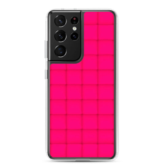 Neon Red Squishy Style Flexible Clear Samsung Case Bump Resistant Corners CREATIVETECH
