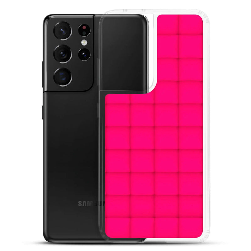 Load image into Gallery viewer, Neon Red Squishy Style Flexible Clear Samsung Case Bump Resistant Corners CREATIVETECH