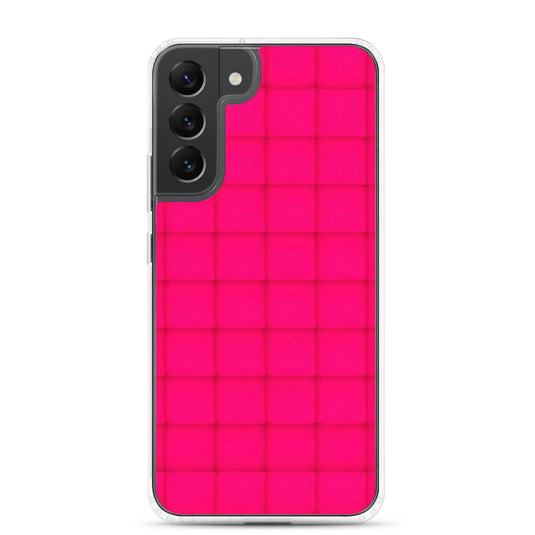 Neon Red Squishy Style Flexible Clear Samsung Case Bump Resistant Corners CREATIVETECH