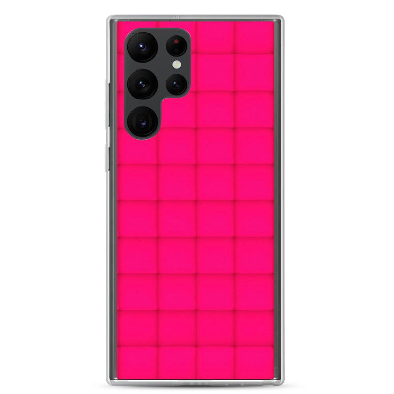 Load image into Gallery viewer, Neon Red Squishy Style Flexible Clear Samsung Case Bump Resistant Corners CREATIVETECH