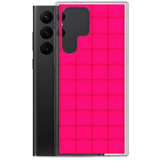 Neon Red Squishy Style Flexible Clear Samsung Case Bump Resistant Corners CREATIVETECH