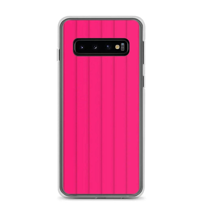 Load image into Gallery viewer, Neon Red Striped Squishy Style Flexible Clear Samsung Case Bump Resistant Corners CREATIVETECH