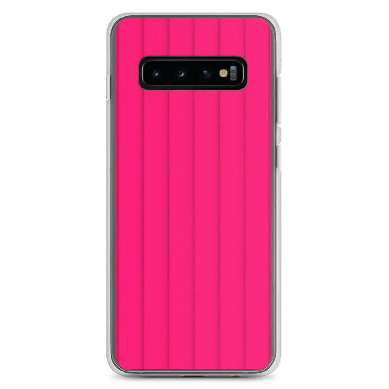Load image into Gallery viewer, Neon Red Striped Squishy Style Flexible Clear Samsung Case Bump Resistant Corners CREATIVETECH