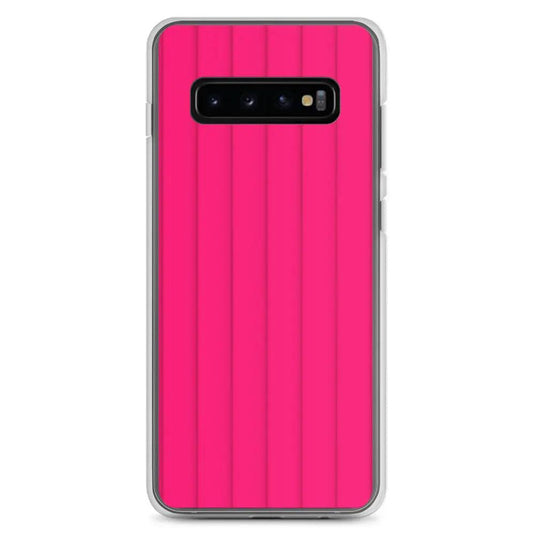 Neon Red Striped Squishy Style Flexible Clear Samsung Case Bump Resistant Corners CREATIVETECH