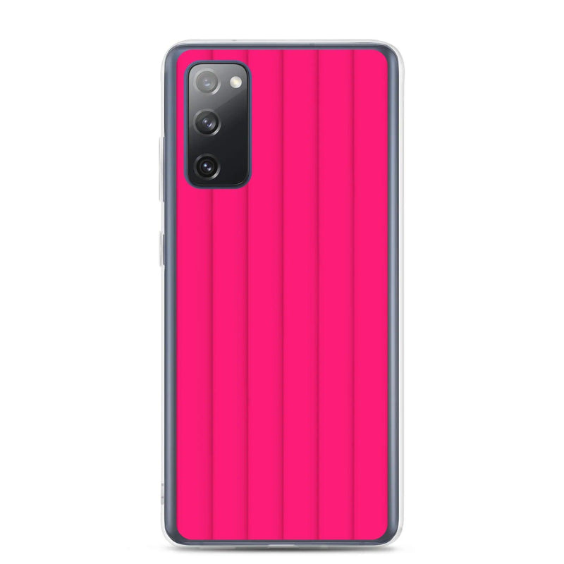 Load image into Gallery viewer, Neon Red Striped Squishy Style Flexible Clear Samsung Case Bump Resistant Corners CREATIVETECH